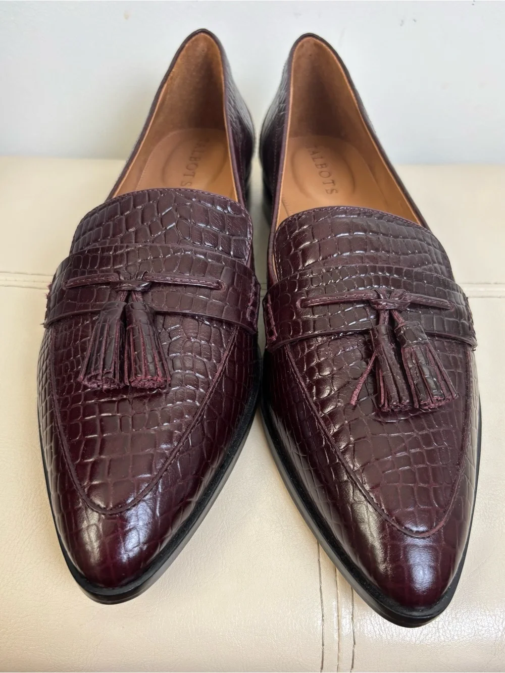 Talbots croc embossed
